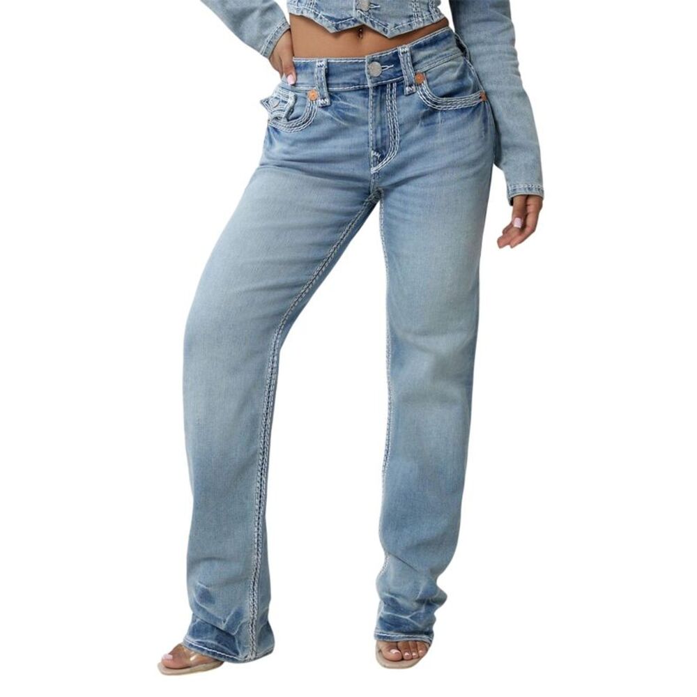 True Religion Womens/Ladies Ricki Rlxd Denim Relaxed Fit Jeans / Horizon